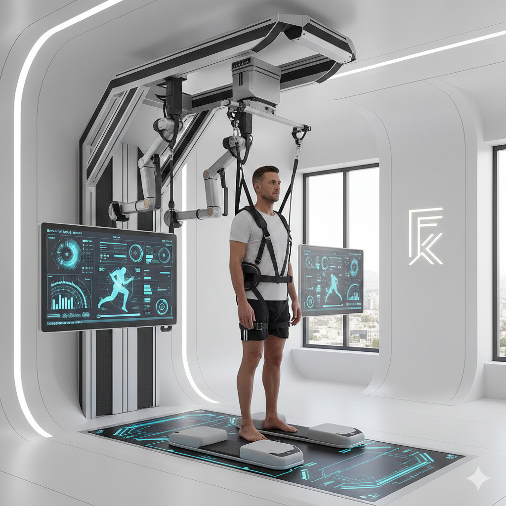 سیستم تعلیق وزن هارنس در فیزیوتراپی فربد کرمان